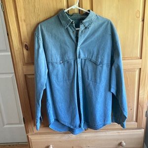 Denim Like Button Up